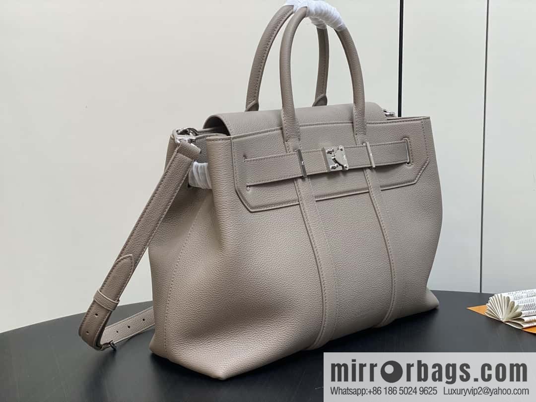 [Boutique‑grade] M11664 light gray, men's bag, handbag, briefcase series GEORGES TOTE medium handbag