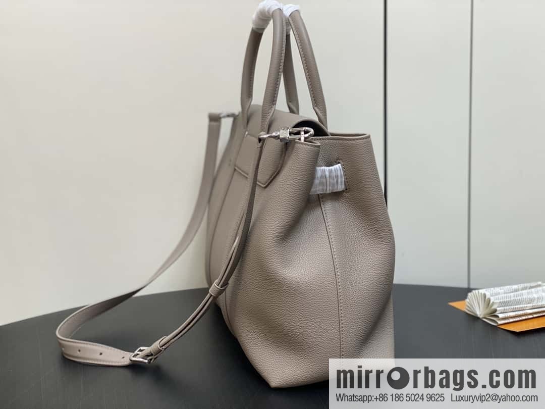 [Boutique‑grade] M11664 light gray, men's bag, handbag, briefcase series GEORGES TOTE medium handbag