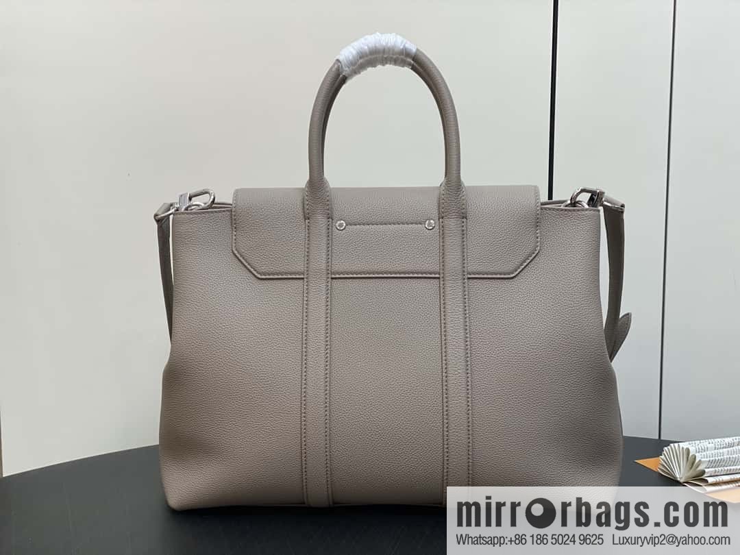 [Boutique‑grade] M11664 light gray, men's bag, handbag, briefcase series GEORGES TOTE medium handbag