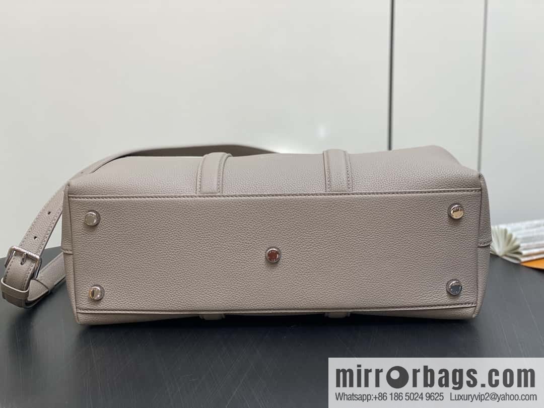 [Boutique‑grade] M11664 light gray, men's bag, handbag, briefcase series GEORGES TOTE medium handbag