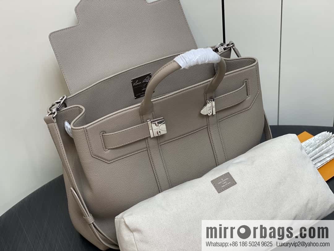 [Boutique‑grade] M11664 light gray, men's bag, handbag, briefcase series GEORGES TOTE medium handbag