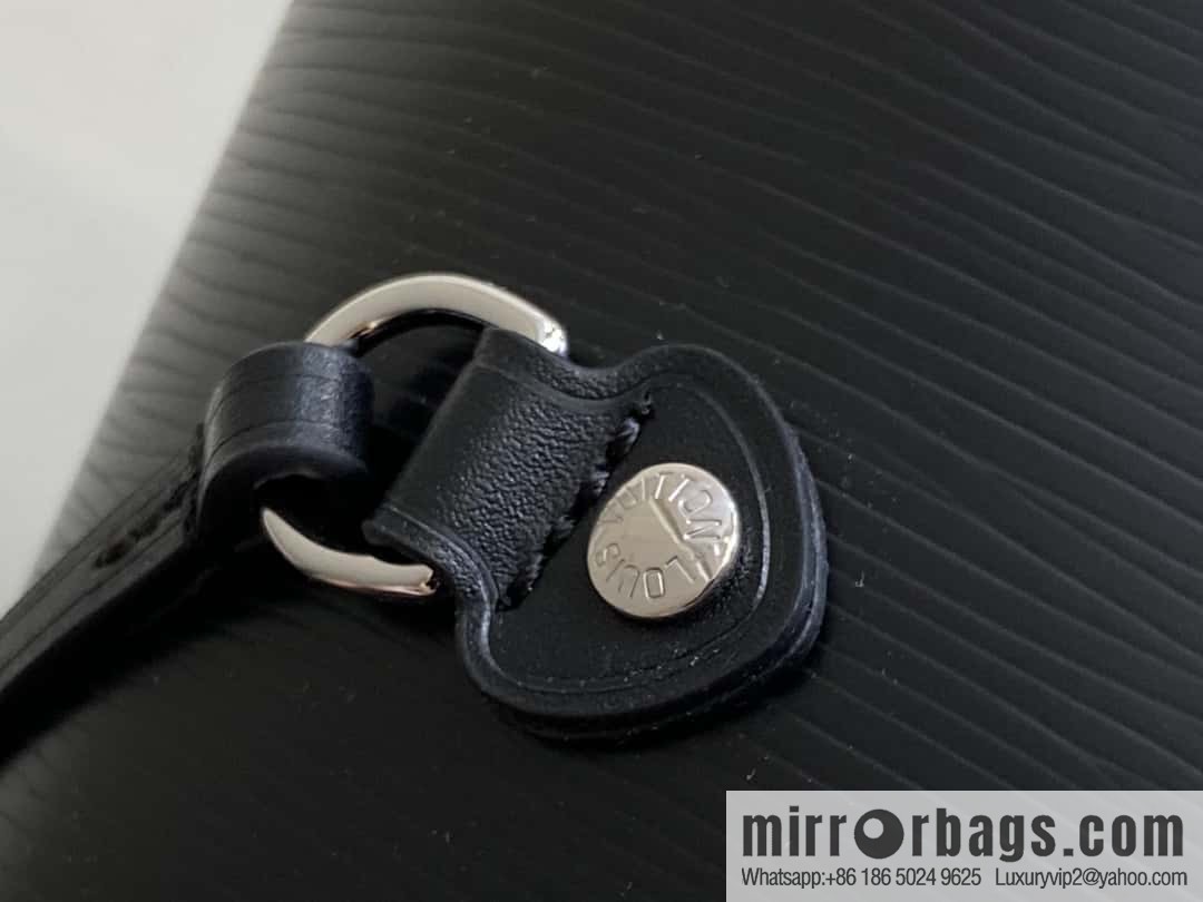 [Boutique‑grade] M11930 black, water ripple shopping bag series Neverfull medium handbag