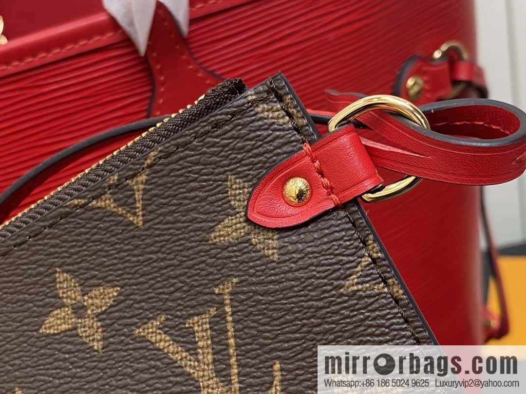 [Boutique‑grade] M11930 red, water ripple shopping bag series Neverfull medium handbag
