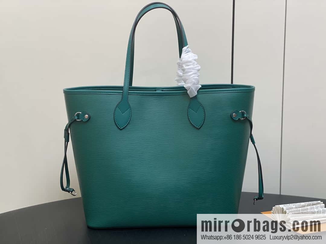 [Boutique‑grade] M11930 green, water ripple shopping bag series Neverfull medium handbag