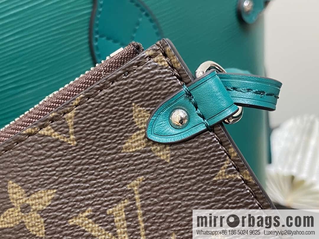 [Boutique‑grade] M11930 green, water ripple shopping bag series Neverfull medium handbag
