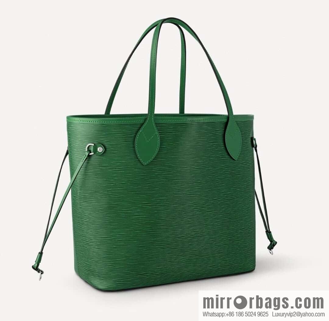 [Boutique‑grade] M11930 green, water ripple shopping bag series Neverfull medium handbag
