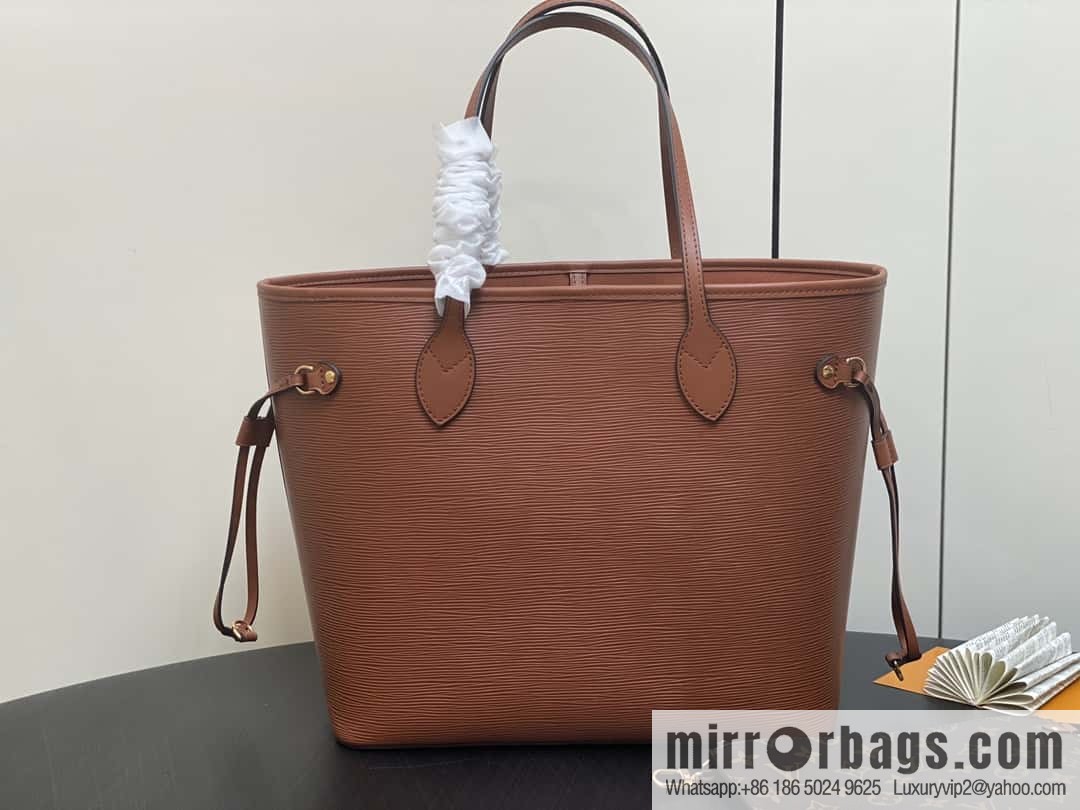 [Boutique‑grade] M11930 brown, water ripple shopping bag series Neverfull medium handbag