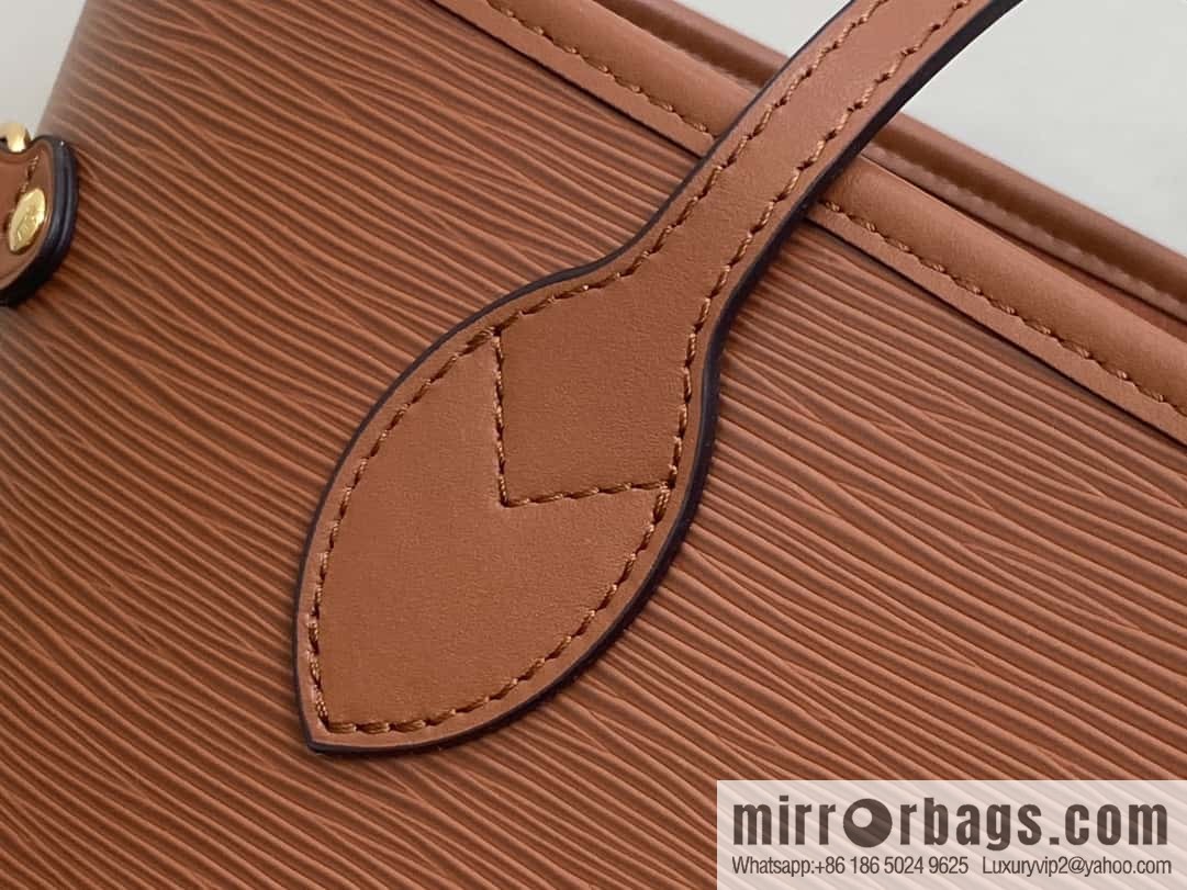 [Boutique‑grade] M11930 brown, water ripple shopping bag series Neverfull medium handbag