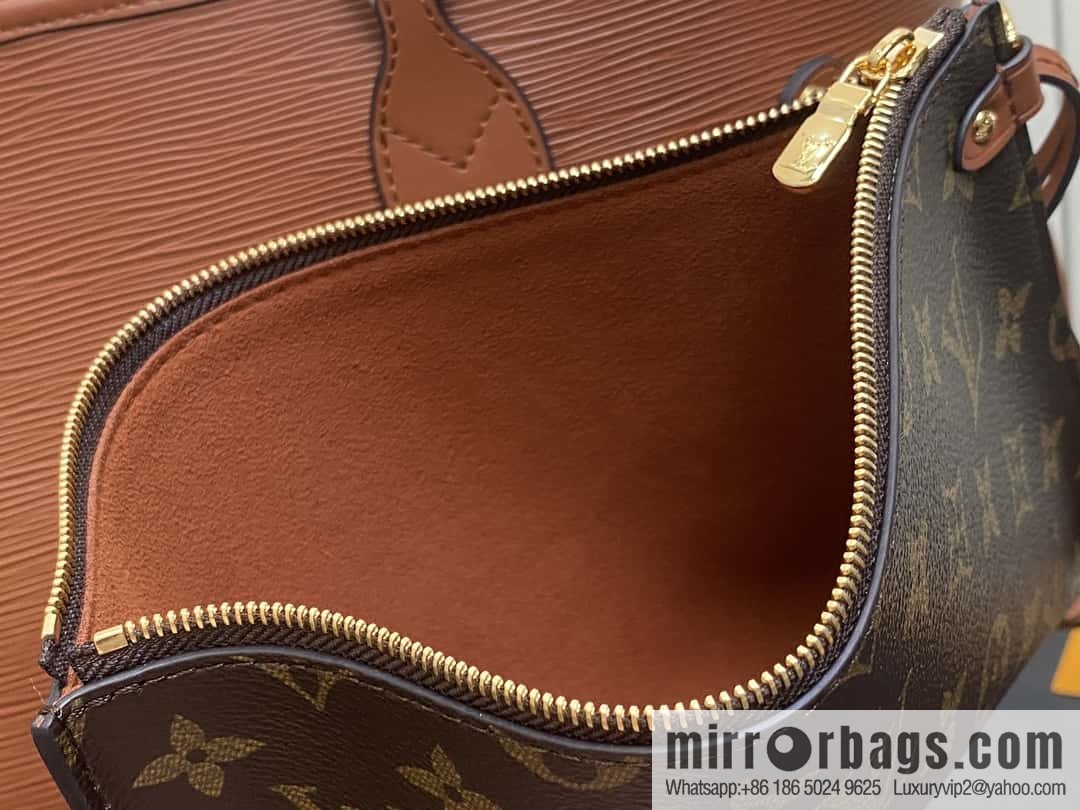[Boutique‑grade] M11930 brown, water ripple shopping bag series Neverfull medium handbag