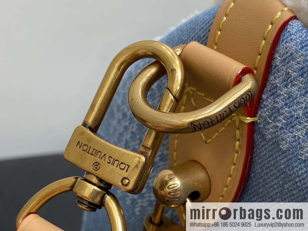 [Boutique‑grade] N40700 blue denim plush, pillow bag speedy series Speedy 25Bandoullere handbag