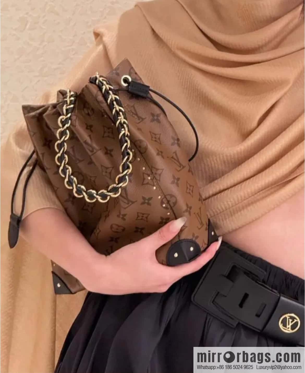 [Boutique‑grade] M13324 yellow flower, willow nail bucket bag series NO ÉTRUNK bucket small handbag 2025 Cruise early spring series