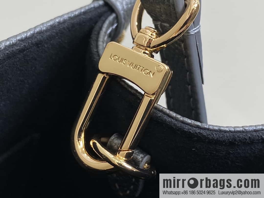 [Premium‑quality] M12886 gun gray, full leather embossed square bag series ONTHEGO small handbag