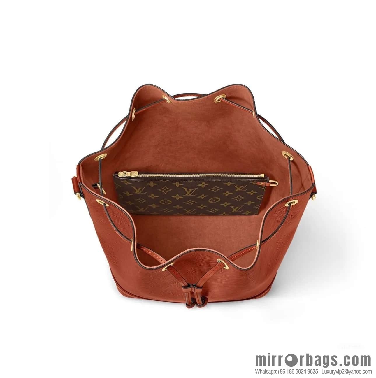[Boutique‑grade] M24932 brown, water ripple bucket bag NOE MM handbag Noé MM bucket bag
