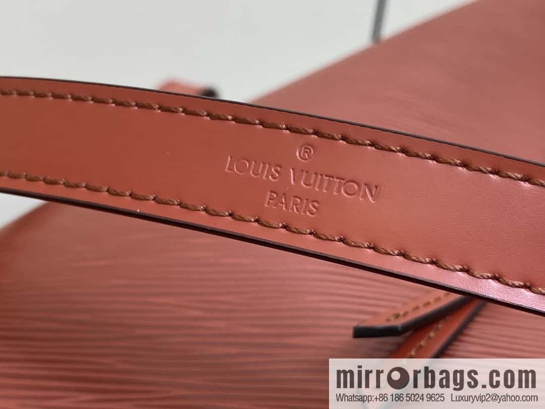 [Boutique‑grade] M24932 brown, water ripple bucket bag NOE MM handbag Noé MM bucket bag