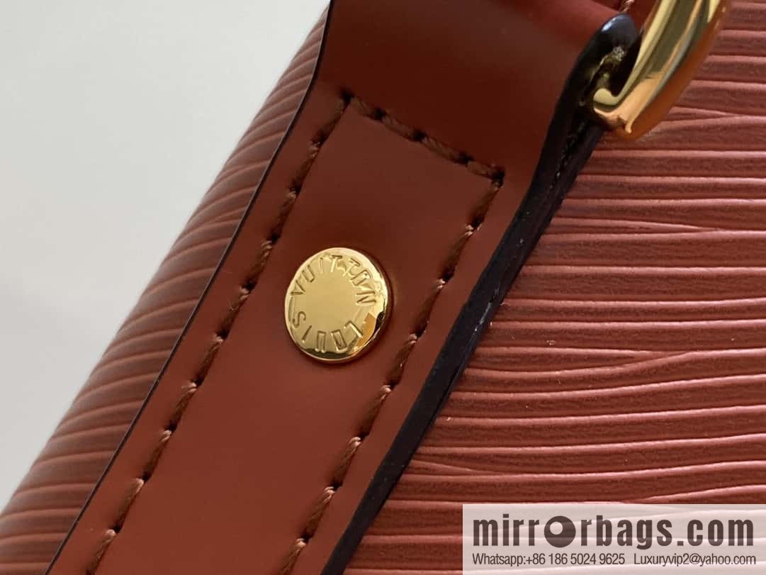 [Boutique‑grade] M24932 brown, water ripple bucket bag NOE MM handbag Noé MM bucket bag