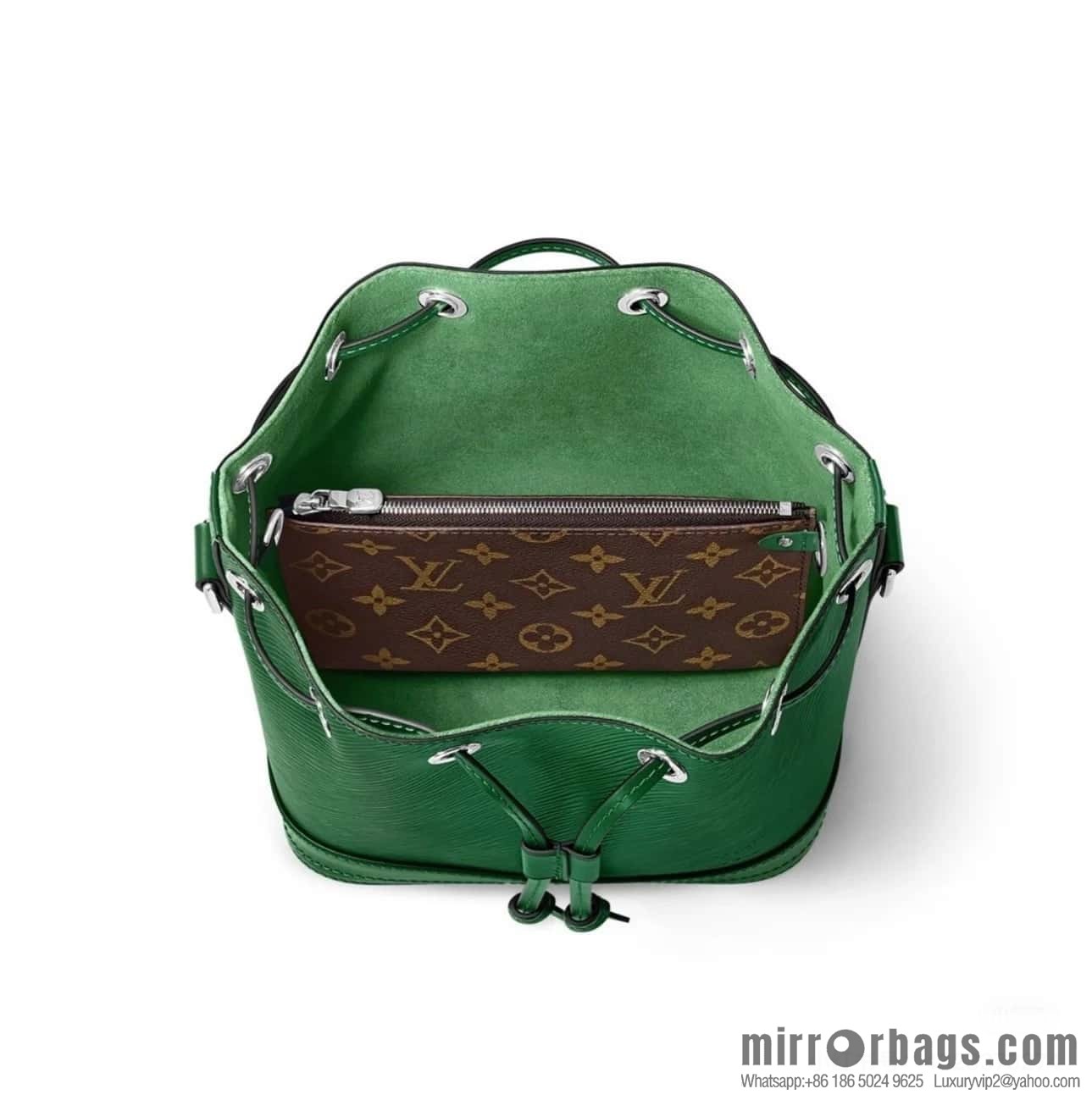 [Boutique‑grade] M24675 green, water ripple bucket bag NOE BB handbag Noé BB bag