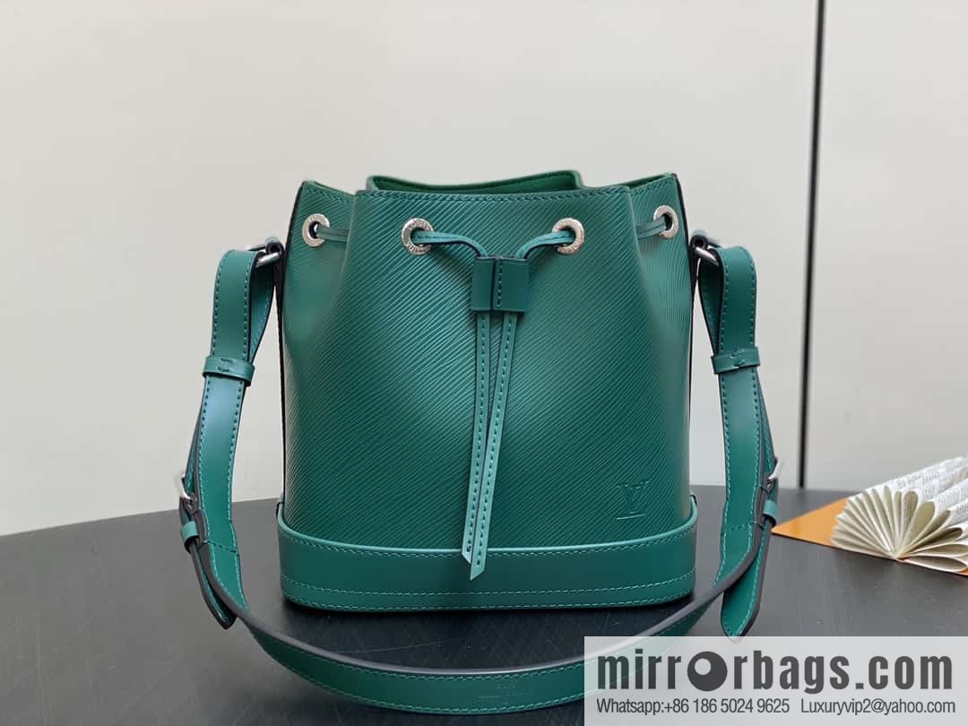 [Boutique‑grade] M24675 green, water ripple bucket bag NOE BB handbag Noé BB bag
