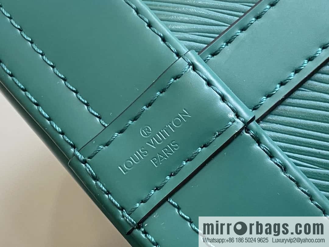 [Boutique‑grade] M24675 green, water ripple bucket bag NOE BB handbag Noé BB bag