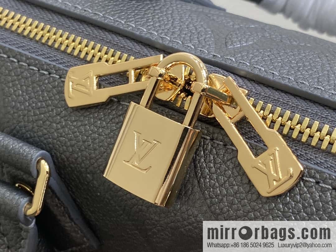 [Premium‑quality] M12013 gun gray, full leather embossed pillow bag speedy series SPEEDY BANDOULIZRE 20 handbag