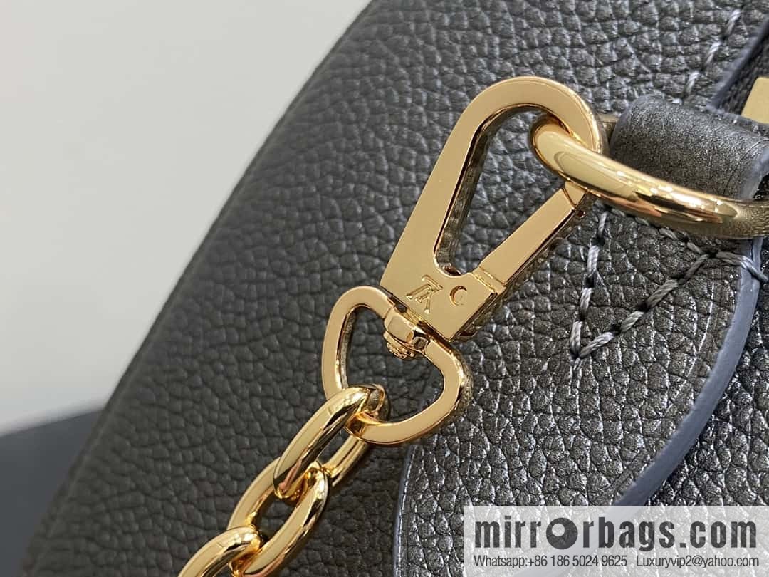 [Premium‑quality] M12013 gun gray, full leather embossed pillow bag speedy series SPEEDY BANDOULIZRE 20 handbag