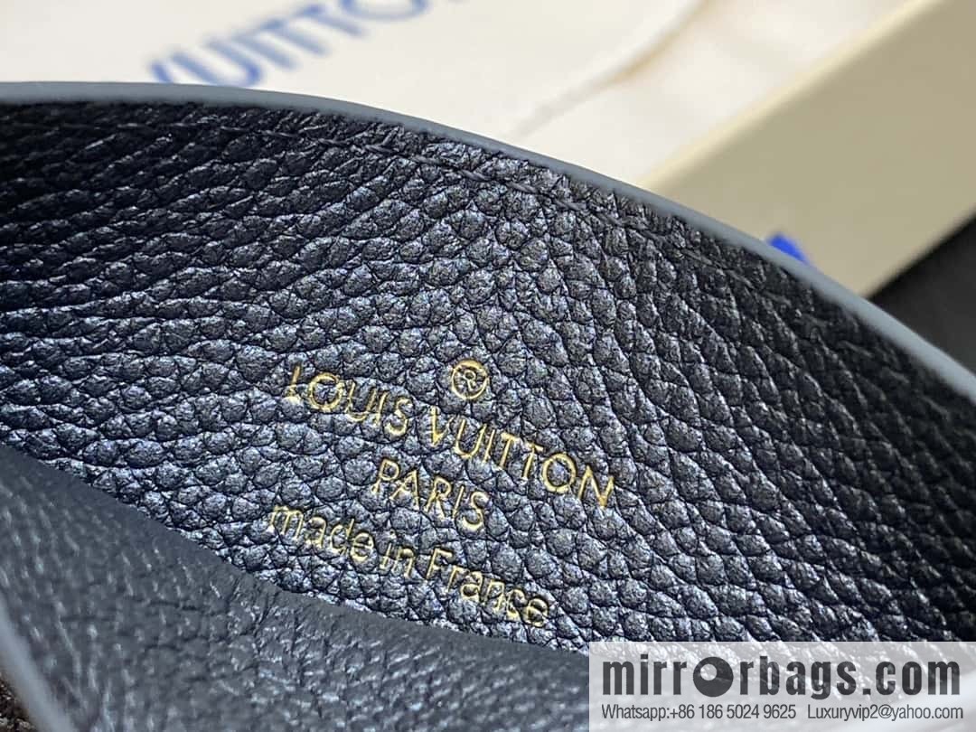 [Boutique‑grade] M12178 pearlescent gray full leather embossed, card bag wallet series Porte-cartes LV Char Ms card holder