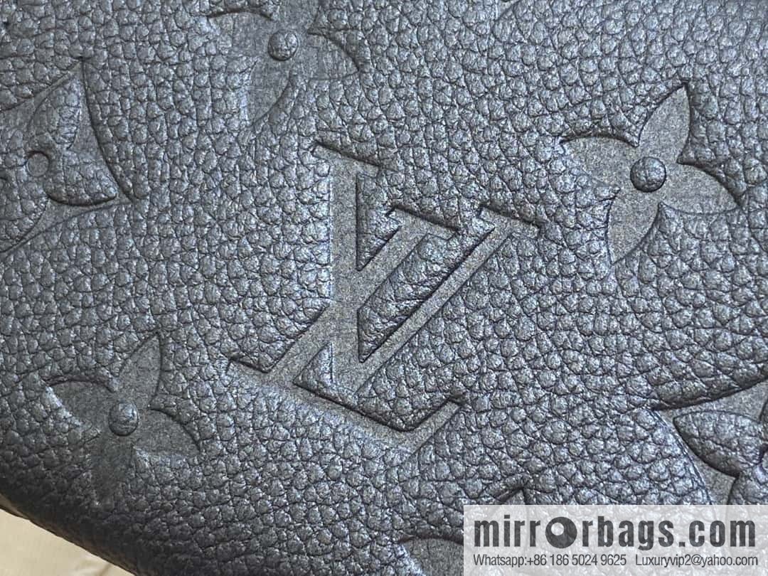 [Boutique‑grade] M12177 pearlescent gray full leather embossed, business card holder wallet series LV Ski Ms series business card holder