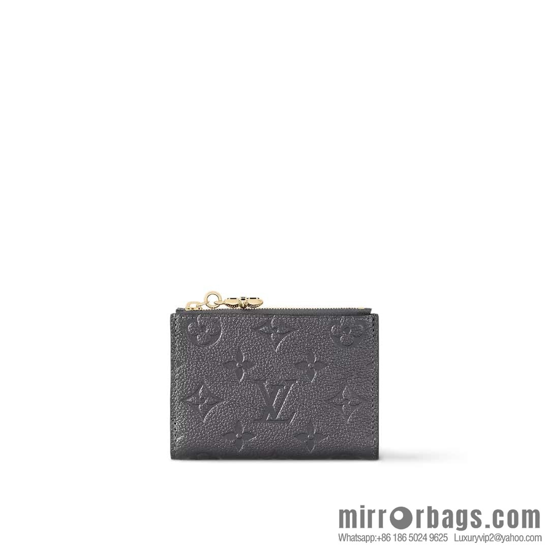 [Boutique‑grade] M12536 pearlescent gray full leather embossed, 20% off wallet series Lisa Wallet wallet