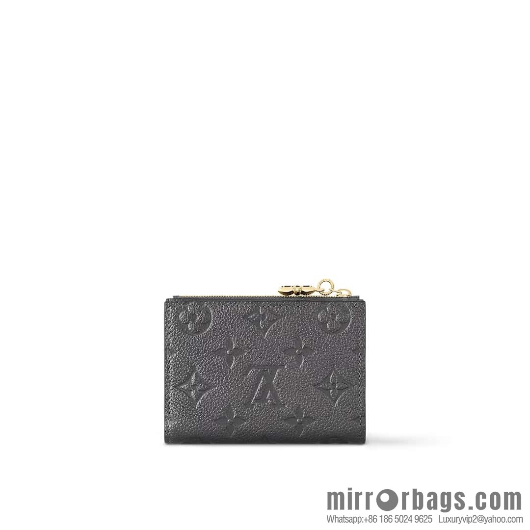 [Boutique‑grade] M12536 pearlescent gray full leather embossed, 20% off wallet series Lisa Wallet wallet
