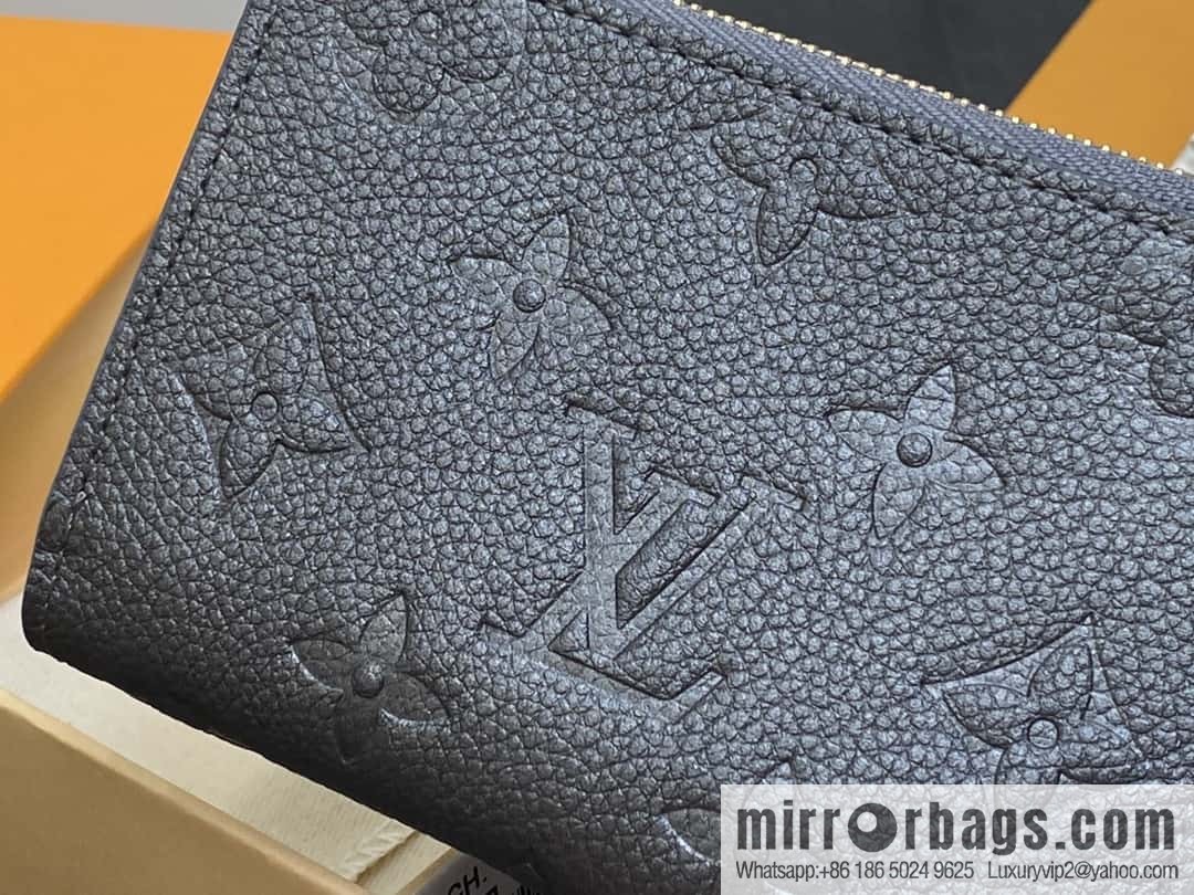 [Boutique‑grade] M12536 pearlescent gray full leather embossed, 20% off wallet series Lisa Wallet wallet