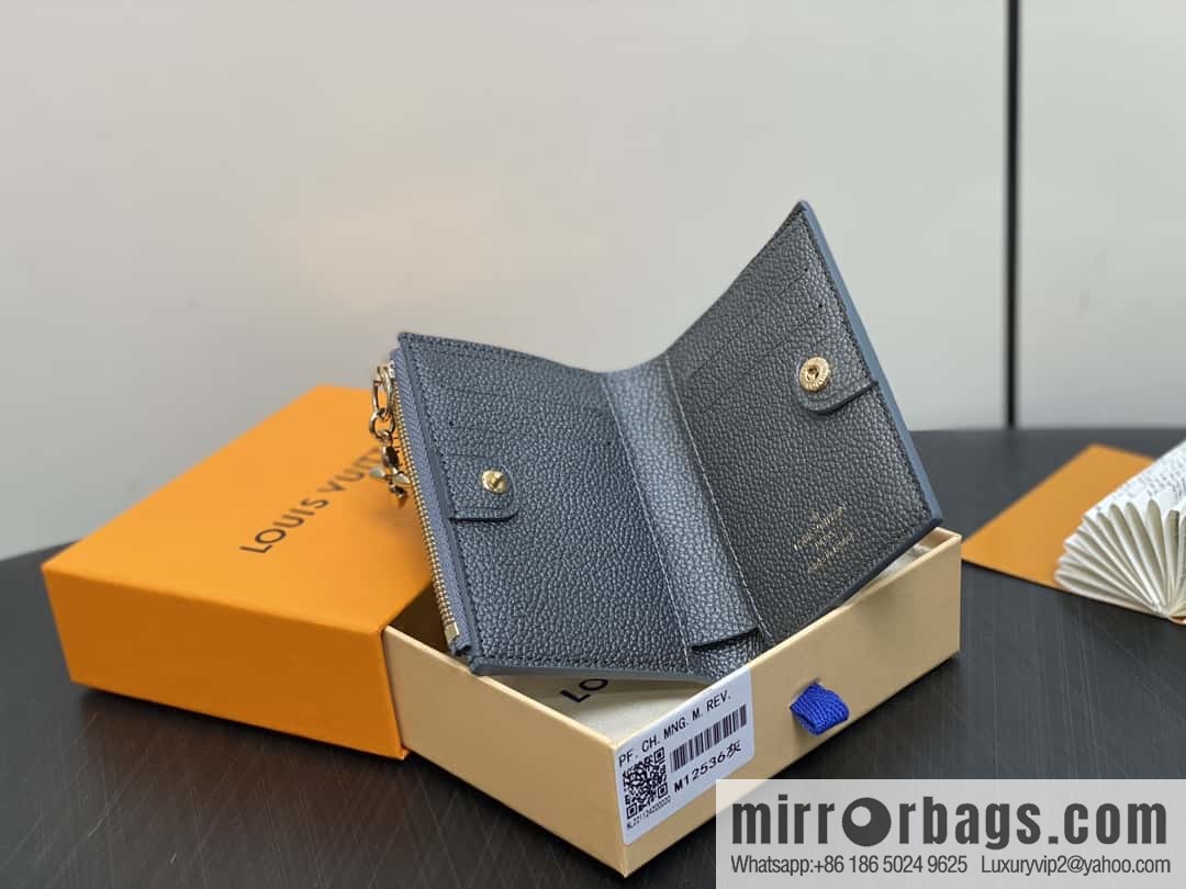 [Boutique‑grade] M12536 pearlescent gray full leather embossed, 20% off wallet series Lisa Wallet wallet