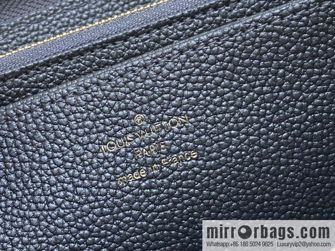 [Boutique‑grade] M12680 pearlescent gray full leather embossed, single zipper wallet series Zippy zipper wallet M60017
