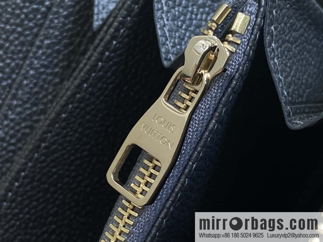 [Boutique‑grade] M12680 pearlescent gray full leather embossed, single zipper wallet series Zippy zipper wallet M60017