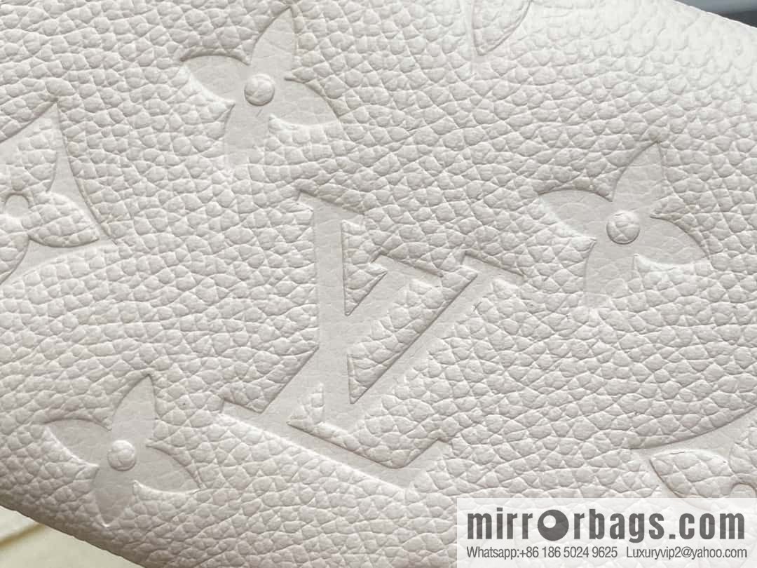 [Boutique‑grade] M12177 pearlescent white full leather embossed, business card holder wallet series LV Ski Ms series business card holder