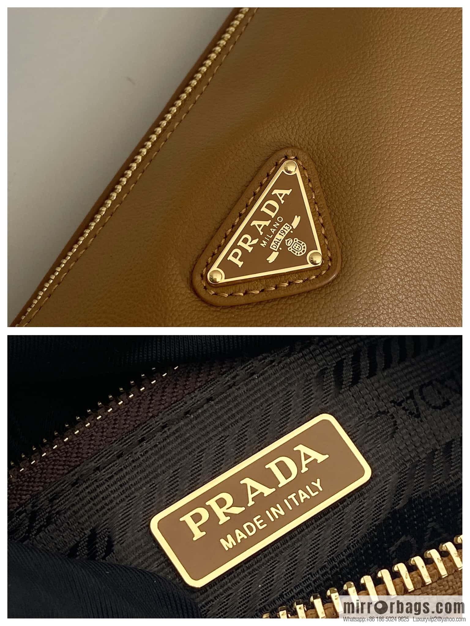 PRADA 🎉 new armpit bag 🎉 1NE058A calfskin/1BC239 🎉🎉 brown