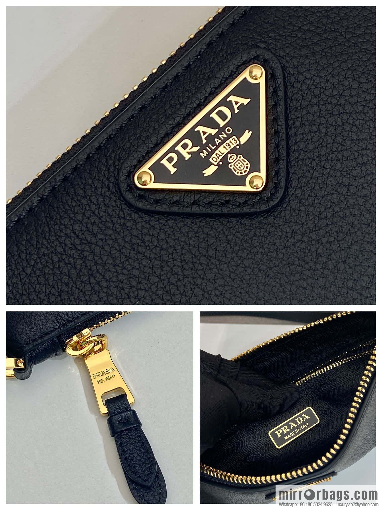 PRADA 🎉 new armpit bag 🎉 1NE545A calfskin/1BC238 🎉🎉 black