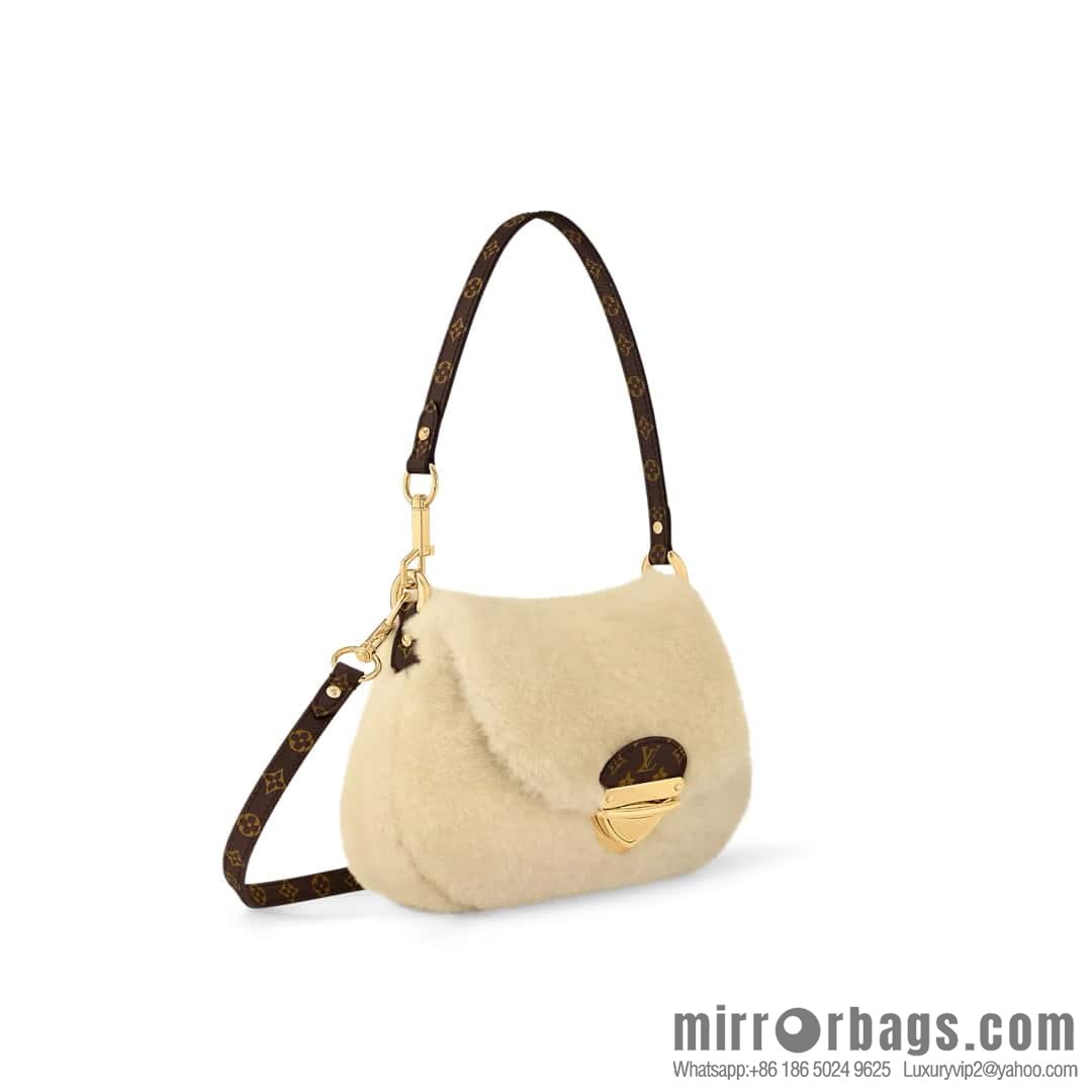 [Boutique‑grade] M12097 meters white plush, underarm bag ingot bag series SUNSET handbag