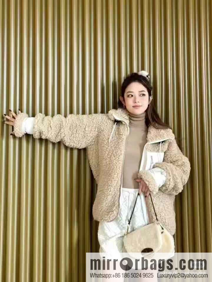 [Boutique‑grade] M12097 meters white plush, underarm bag ingot bag series SUNSET handbag