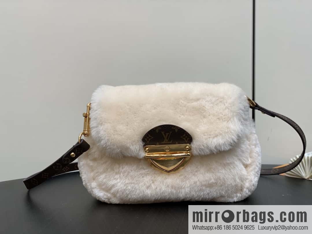 [Boutique‑grade] M12097 meters white plush, underarm bag ingot bag series SUNSET handbag