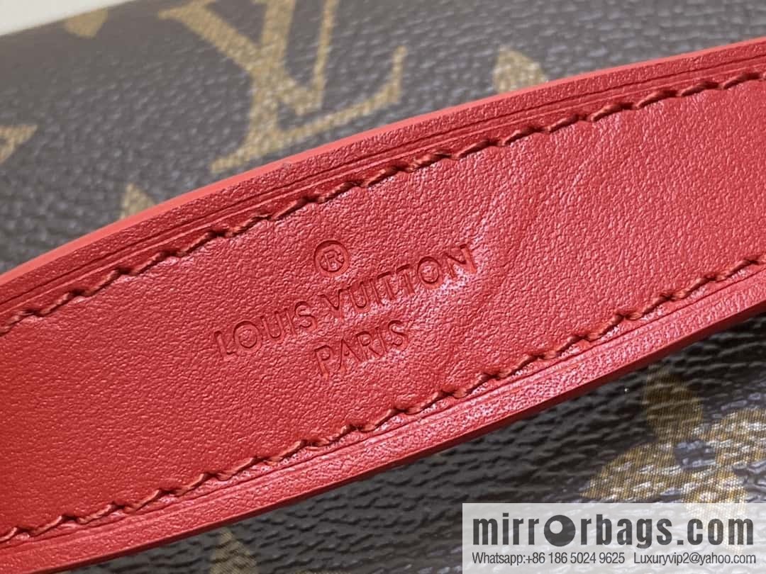 [Boutique‑grade] M12671 old flower red, medium cosmetic bag Nice cosmetic bag