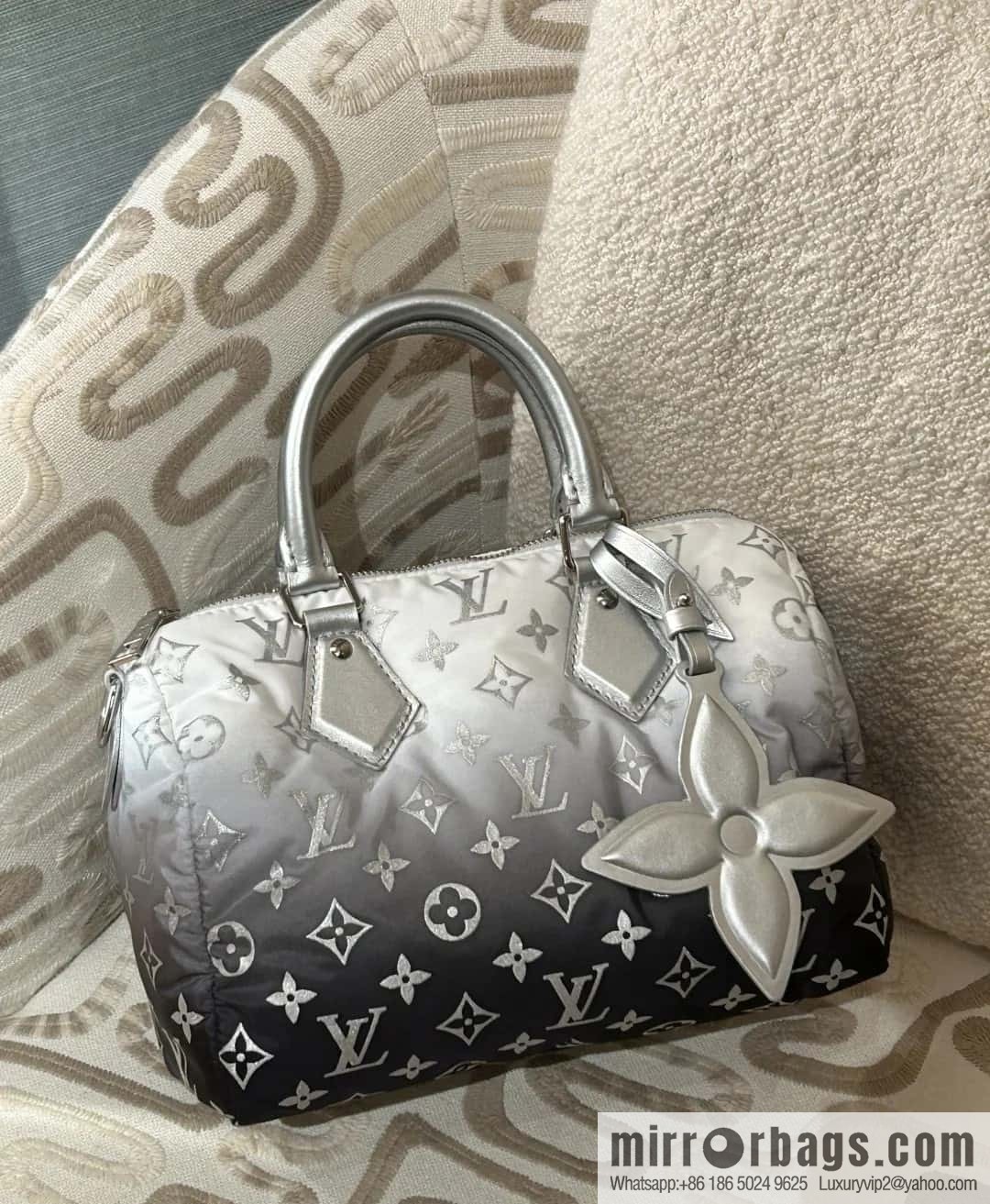 [Boutique‑grade] M11848 silver down, pillow bag speedy series SPEEDY BANDOULIZRE 25 handbag
