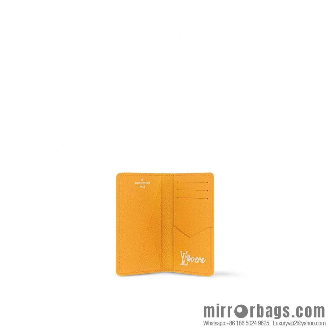 [Boutique‑grade] M12658 yellow flower silk screen printing, card bag wallet series, pocket wallet