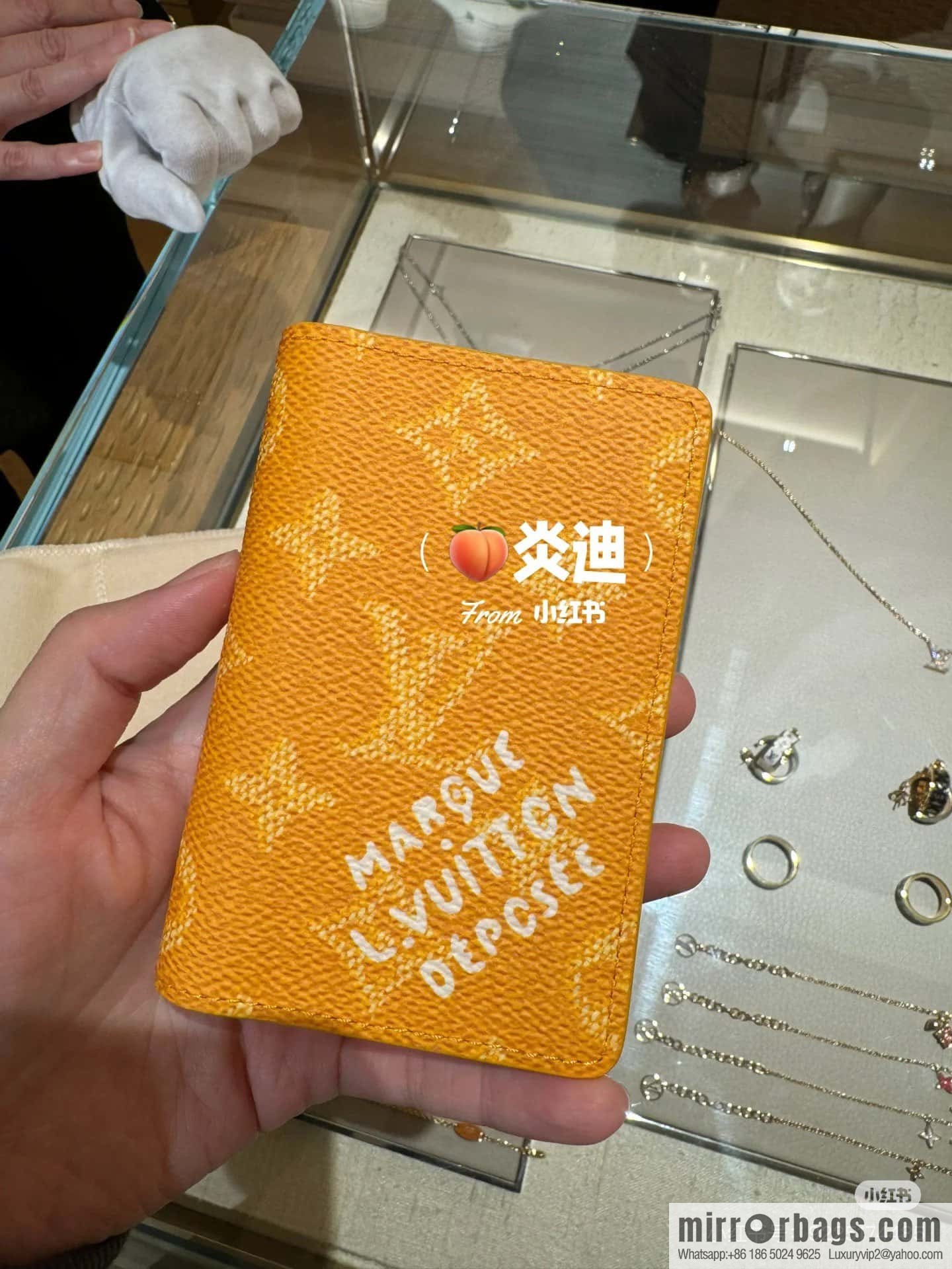 [Boutique‑grade] M12658 yellow flower silk screen printing, card bag wallet series, pocket wallet