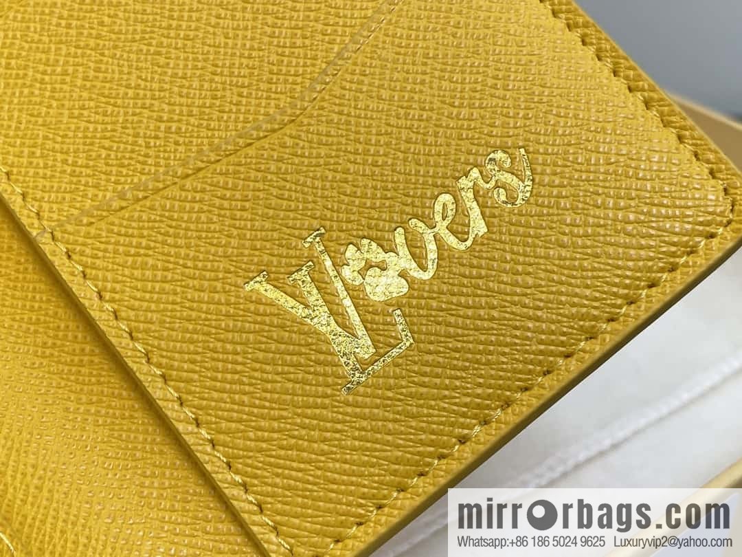 [Boutique‑grade] M12658 yellow flower silk screen printing, card bag wallet series, pocket wallet