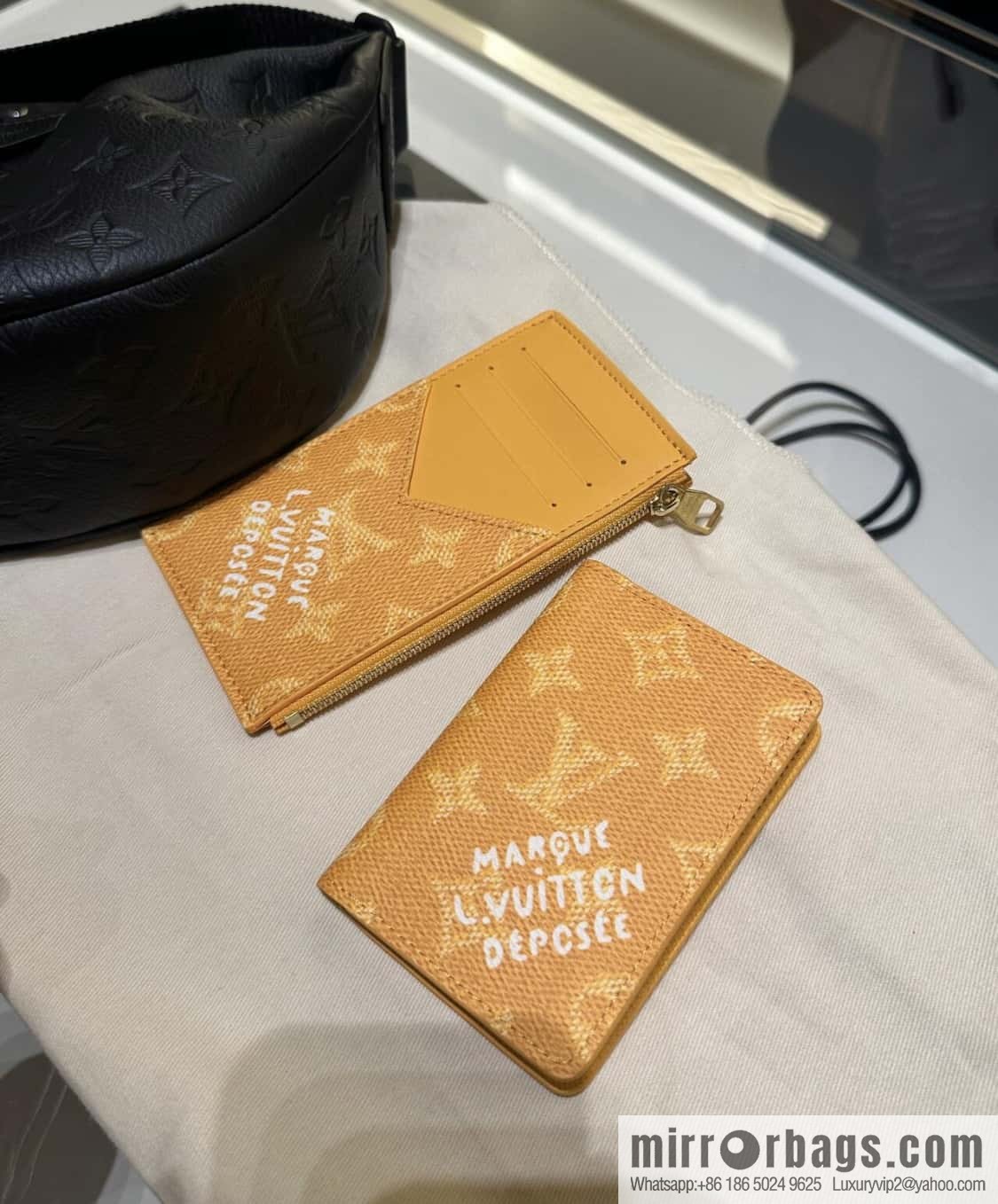 [Boutique‑grade] M12660 yellow flower silk screen printing, card bag wallet series, the new COIN card holder of the season