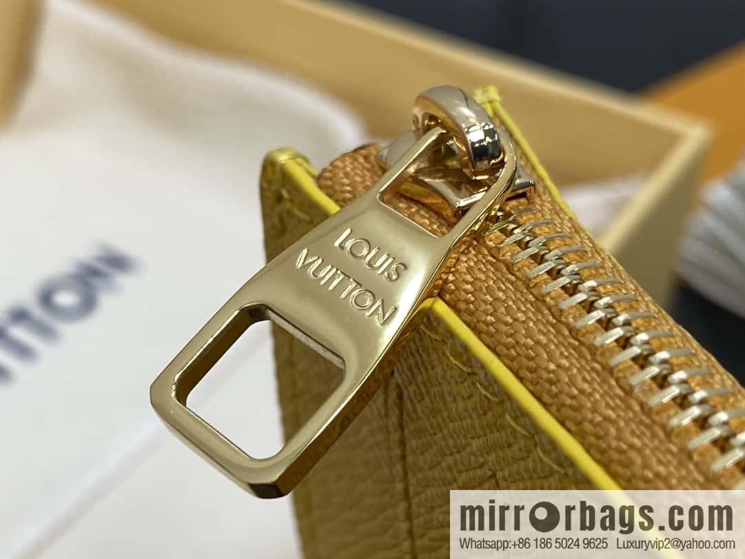 [Boutique‑grade] M12660 yellow flower silk screen printing, card bag wallet series, the new COIN card holder of the season