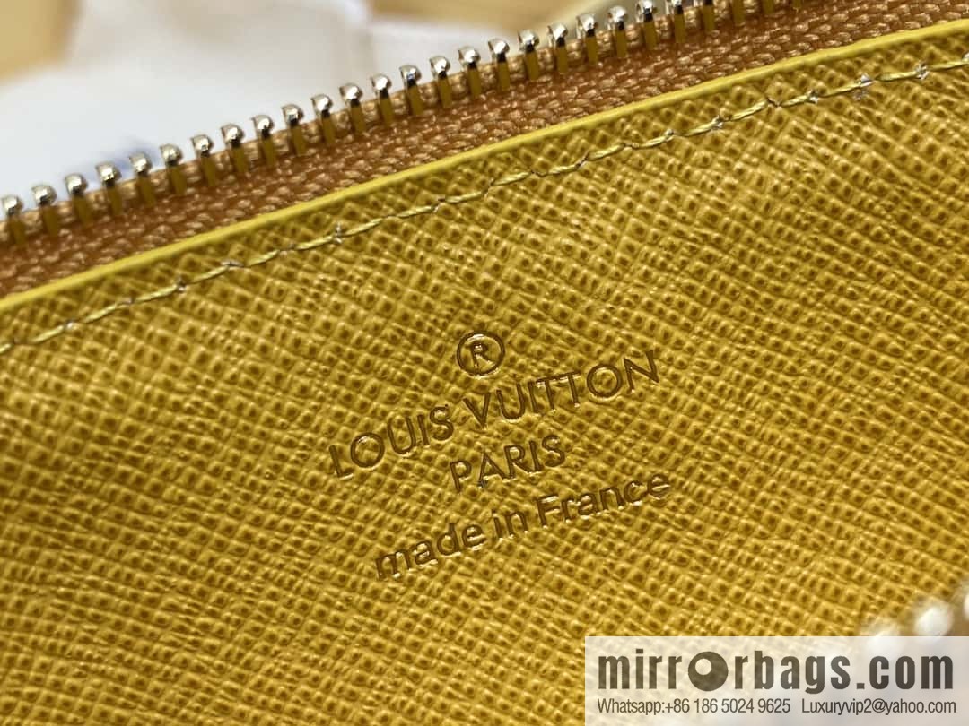 [Boutique‑grade] M12660 yellow flower silk screen printing, card bag wallet series, the new COIN card holder of the season