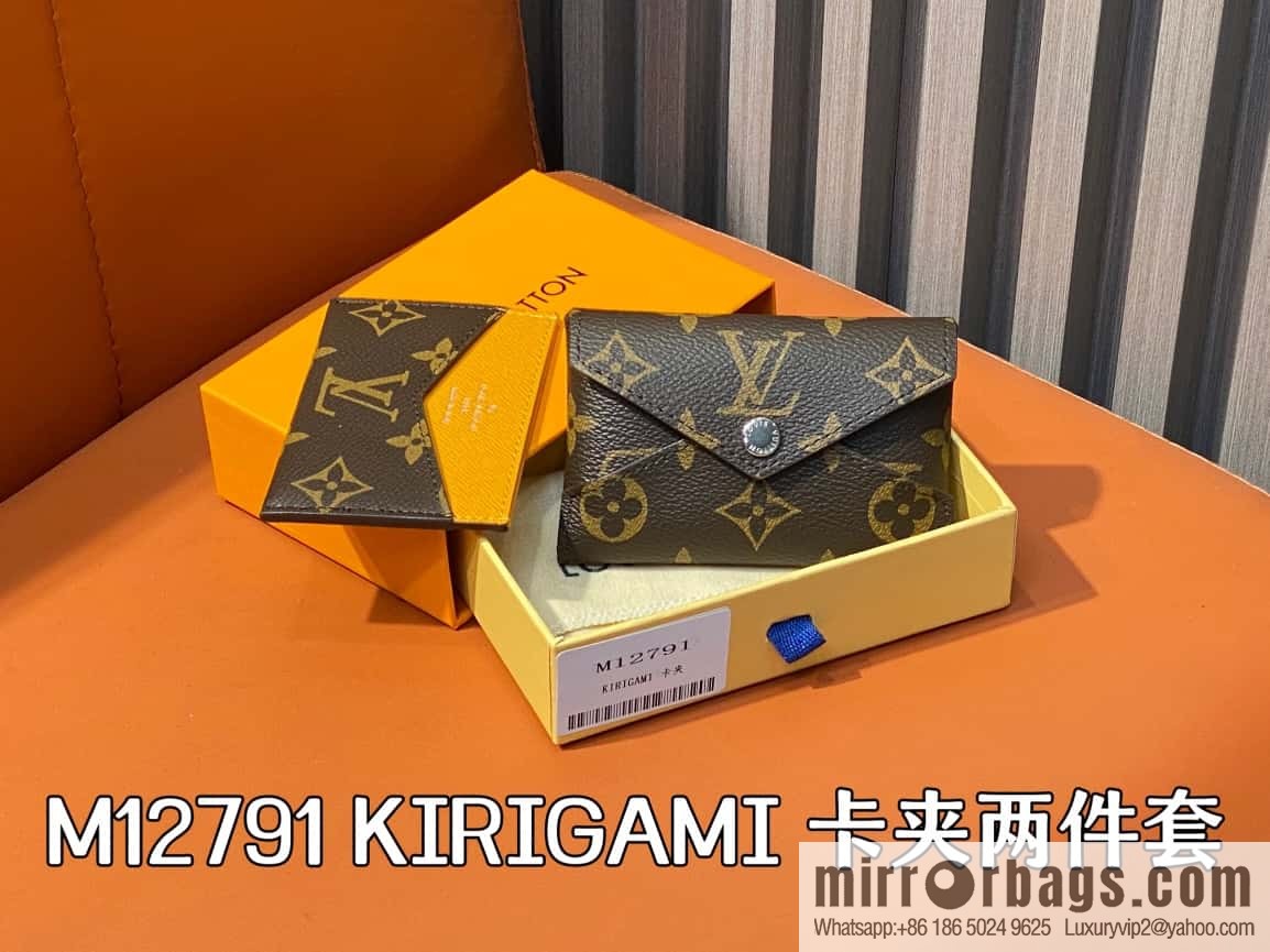 [Boutique‑grade] M12791 old flower yellow, card bag wallet series KIRIGAMI card clip two-piece set