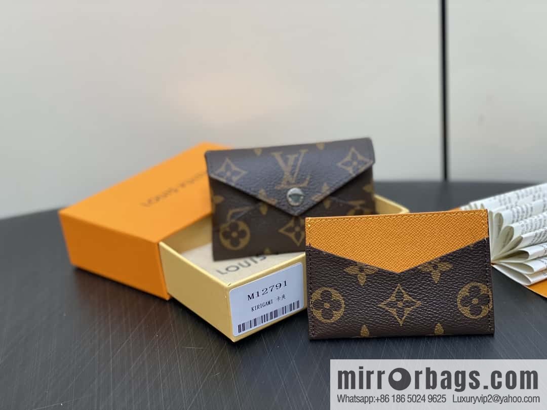 [Boutique‑grade] M12791 old flower yellow, card bag wallet series KIRIGAMI card clip two-piece set