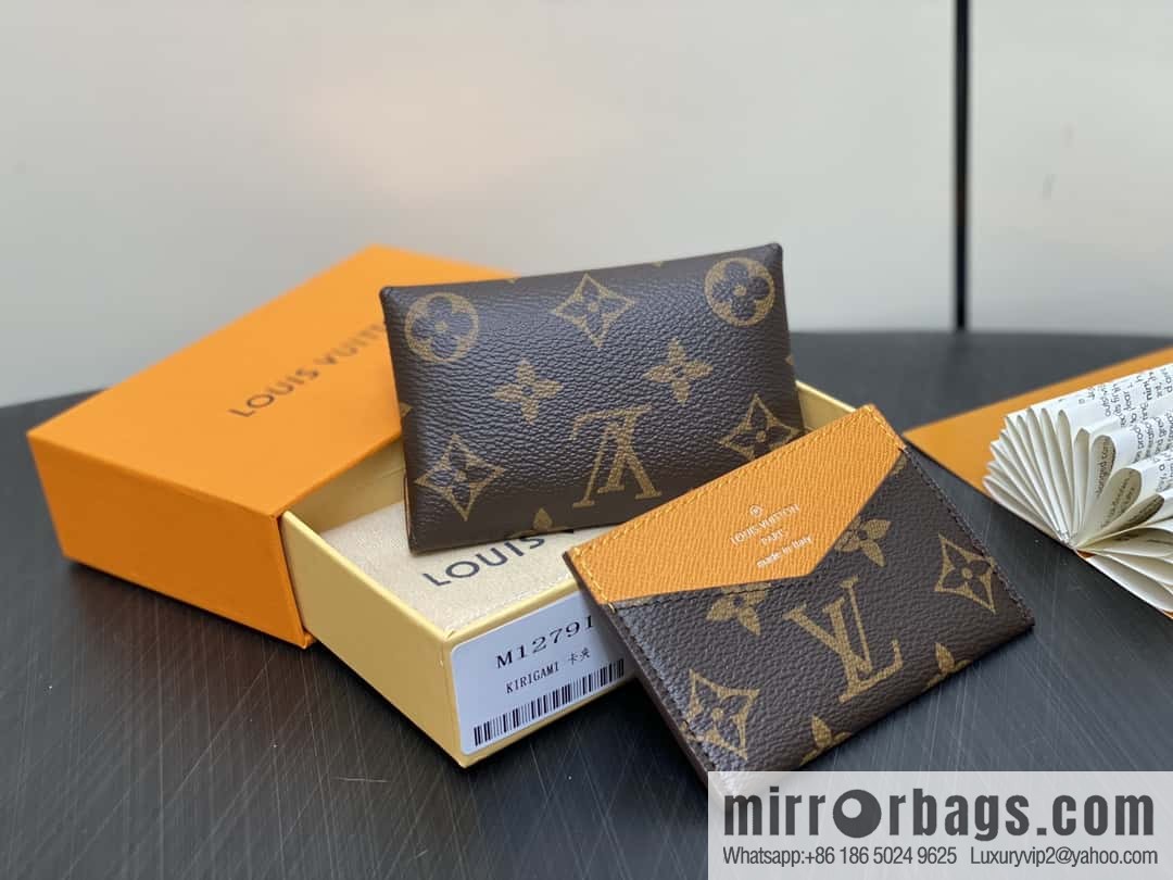 [Boutique‑grade] M12791 old flower yellow, card bag wallet series KIRIGAMI card clip two-piece set