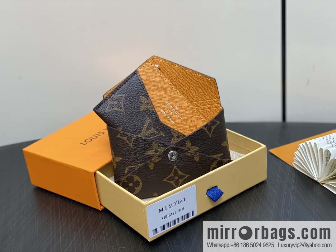 [Boutique‑grade] M12791 old flower yellow, card bag wallet series KIRIGAMI card clip two-piece set